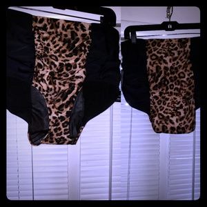 Torrid cheetah & black swim bottoms